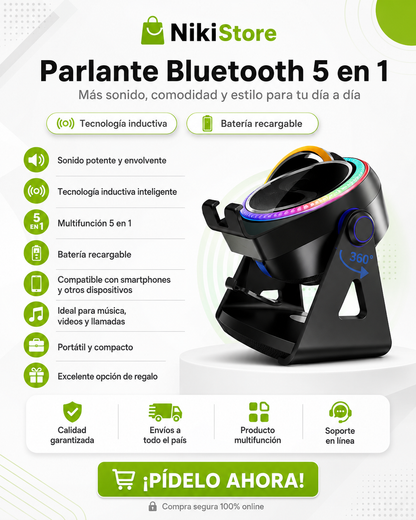 PARLANTE PORTATIL INALAMBRICO 5 EN 1