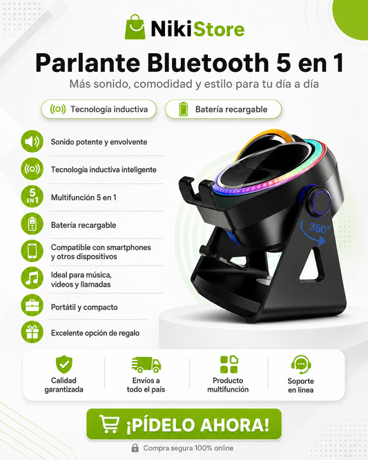PARLANTE PORTATIL INALAMBRICO 5 EN 1