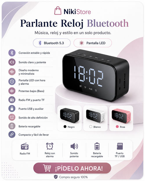 PARLANTE DESPERTADOR P6